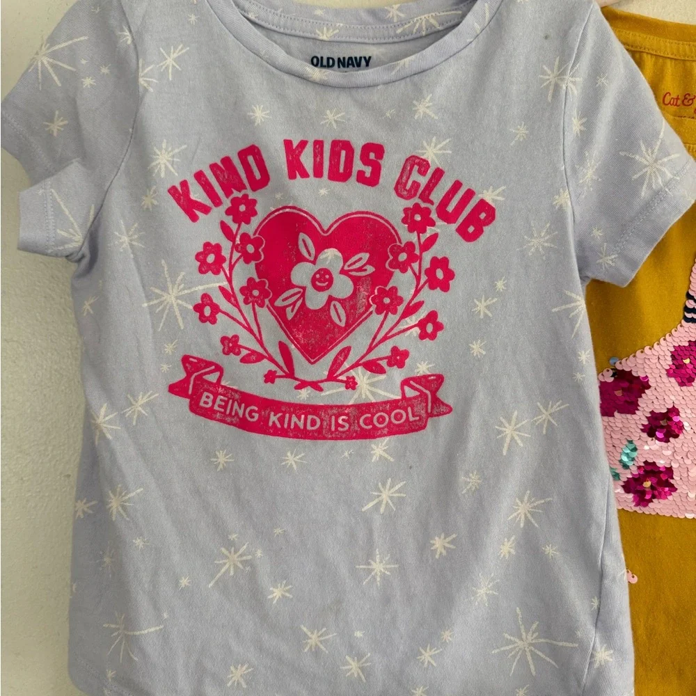 OLD NAVY / CAT & JACK Kids Graphic Tee 3 Pack Size 4/5 - Picture 7 of 9